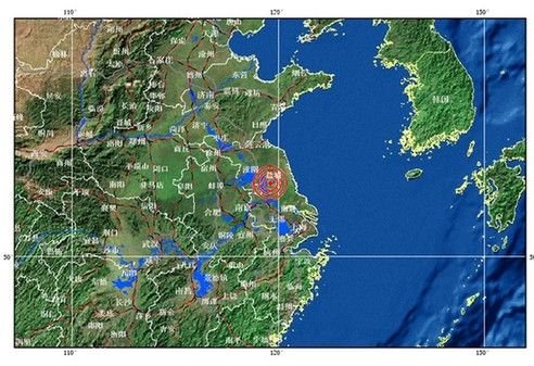组图:江苏高邮与宝应交界处连发3次地震 余震25次