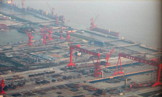 传中国已建国产航母分段模型 或类似辽宁舰(图