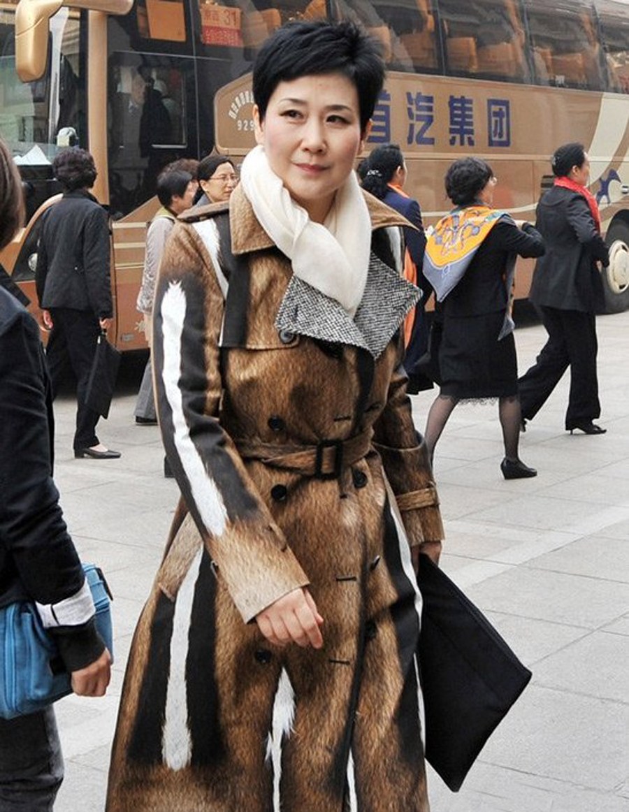 中国<em>电力</em>市场<em>一姐</em>李小琳穿着皮草大衣盛装出